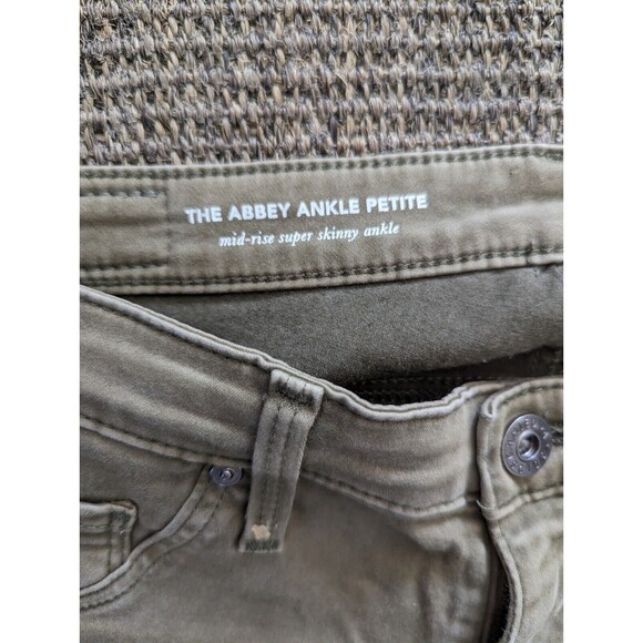 AG Adriano Goldschmied The Abbey Ankle Petite Jeans Women 29p Olive Pre Owned - Picture 3 of 8